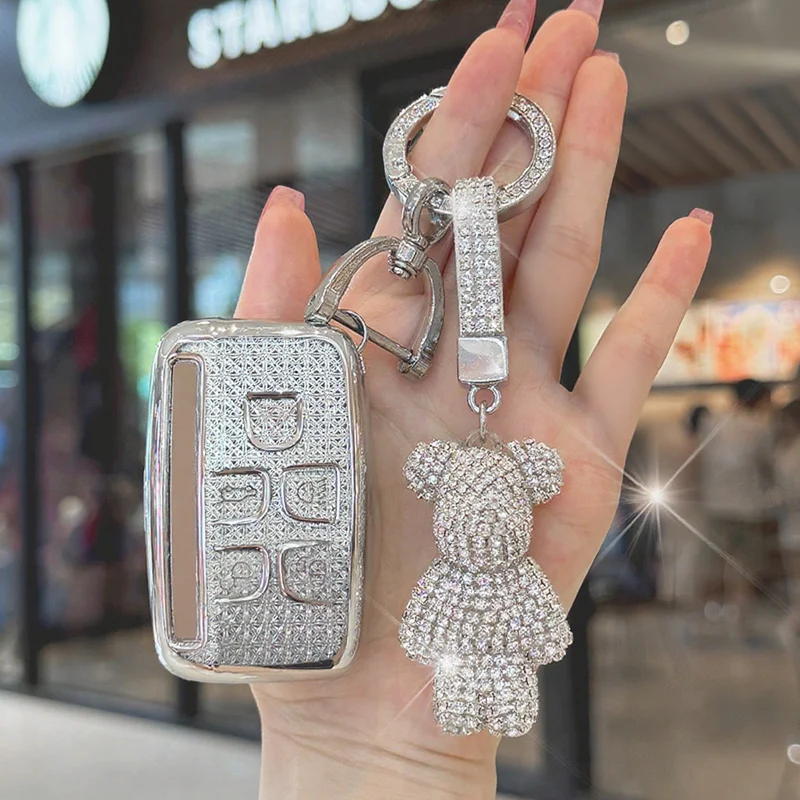 White Diamond TPU for Land Rover Range Rover Sport Evoque Freelander for Jaguar XF XJ XE XJL XF Remote Car Key Case Cover Fob - Image 4