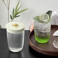 Transparent Glass Cup Juice Milk Tea Mug Drinkware Heat-resistant Glass Cups Large Capacity Cold Drink Cup Kitchen Supplies
