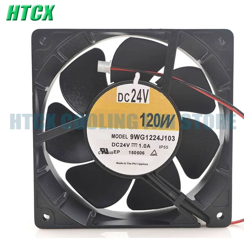 9WG1224J103 DC24V 1.0A 12038 12CM Two Lines Welding Machine Inverter Special Fan