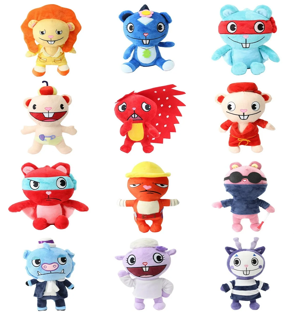 

NEW HTF Happy Tree Friends Anime Happy Tree Friends Soldier Fliqpy Plush Toys Dolls Military Flipy Doll Plush Toy for Kids Gift