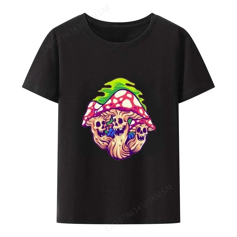 The Universe Fungus Magic Psychedelic Mushroom Buddha Pyramid T-Shirts for Men angry day Shirt Short Sleeve New Arrival Tops