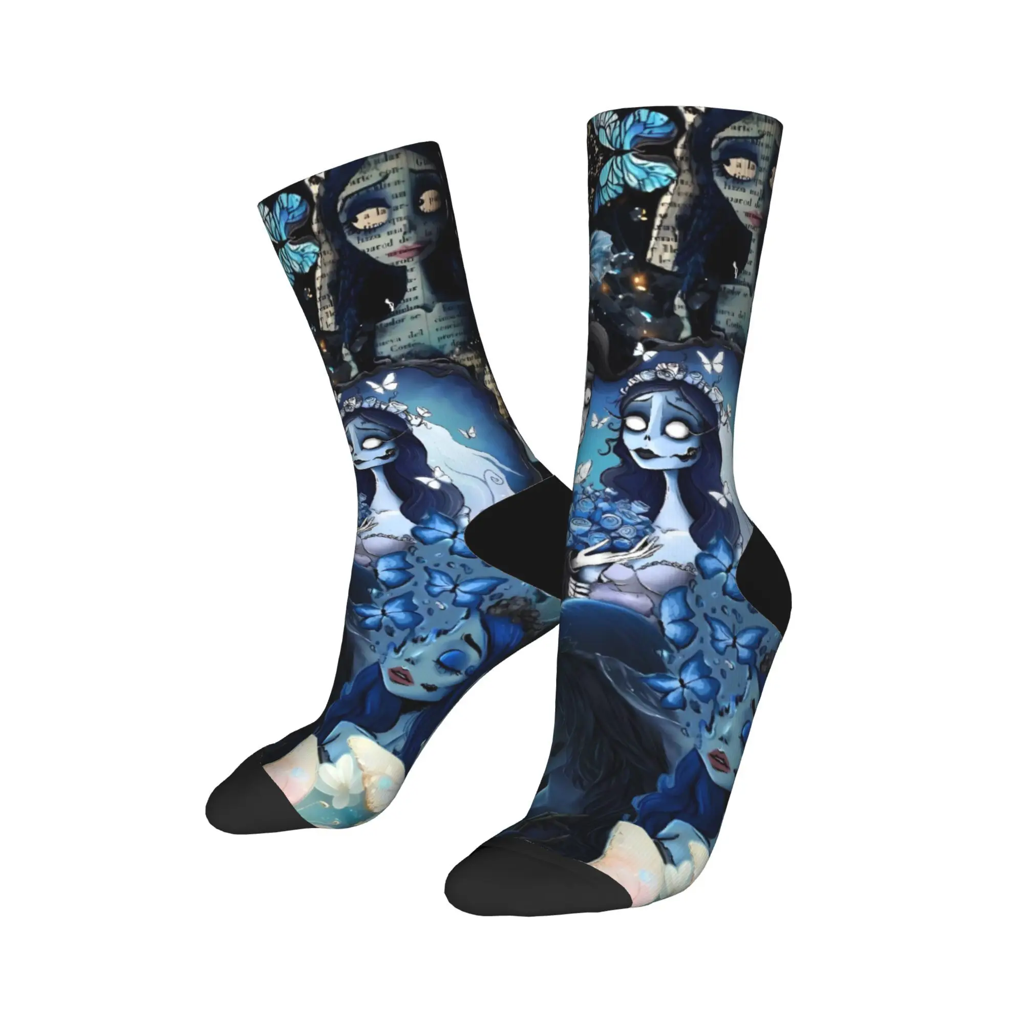 Corpse Bride 양말 캐주얼 스타킹 가을 땀 방지 커플 양말 통기성 디자인 야외 양말