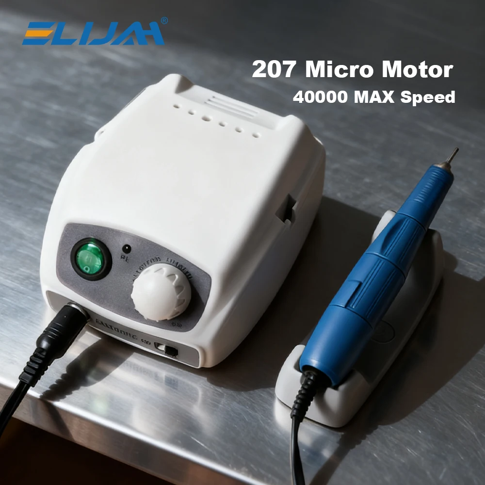 

ELIJAH Dental 207 Control Box 40000 RPM Carbon Brush Micro Motor Grinder for Clinical Denture Fabrication in Dental Laboratories