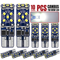 2-10 PCS Super Bright T10 W5W LED Bulbs CANBUS 12V 24V 15SMD 6500K White Car Interior Dome Door Trunk License Plate Side Lights