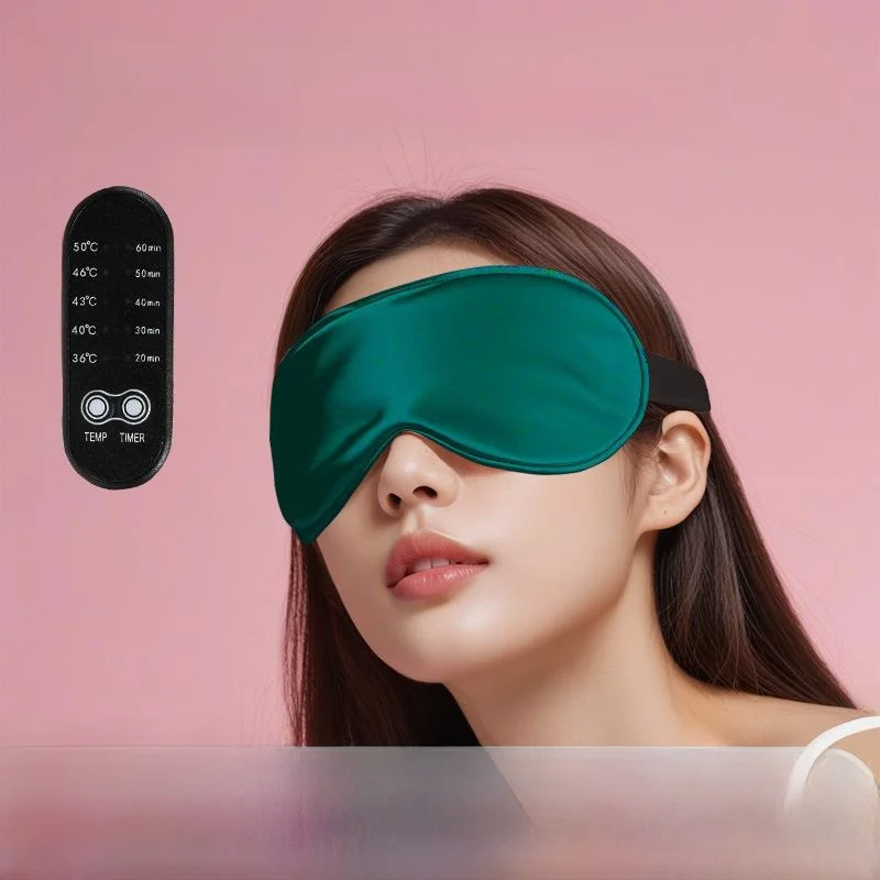 

Шелковая маска для сна для женщин, светонепроницаемая, с подогревом, USB-контроль температуры, защита глаз