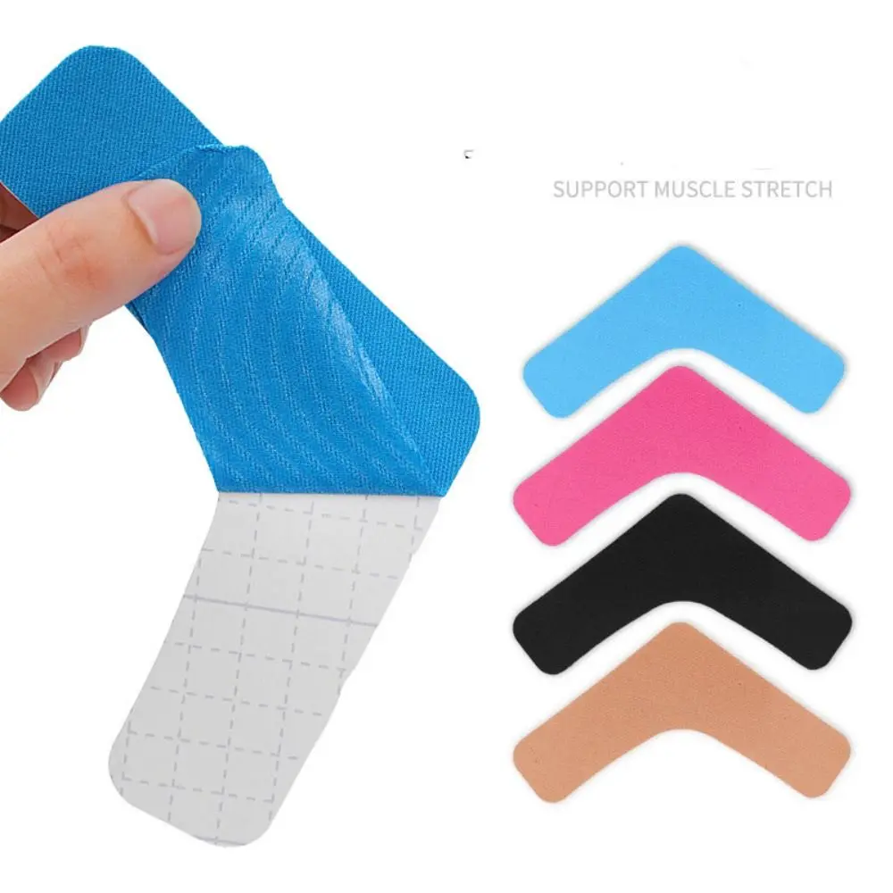 10pcs V-Shaped Kinesiology Tape Self-adhesive Multiple uses V-Shaped Muscle Patch Elastic Fabric Multiple colors