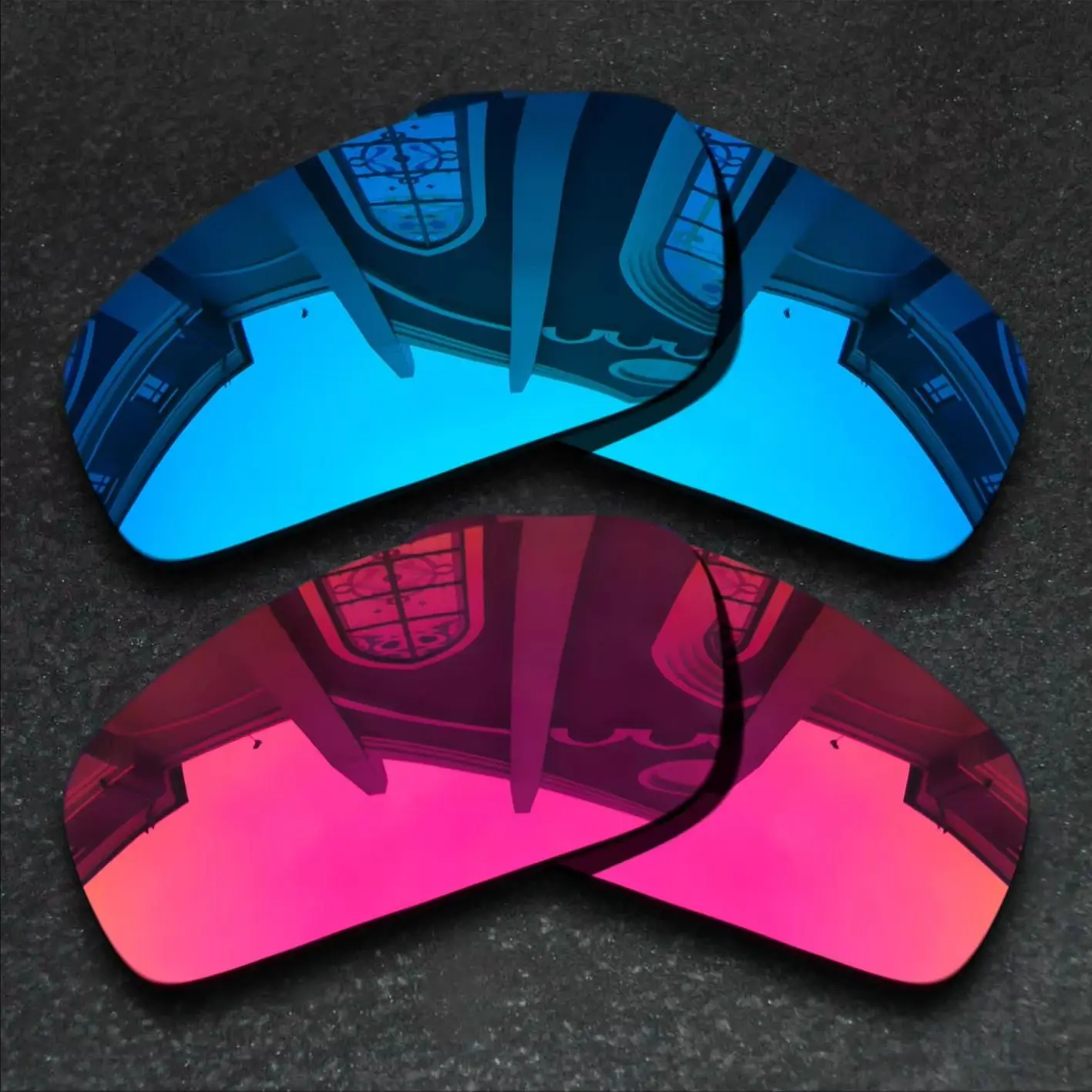 

Sky Blue&Violet Red Sunglasses Polarized Replacement Lenses for Oakley Monster Pup