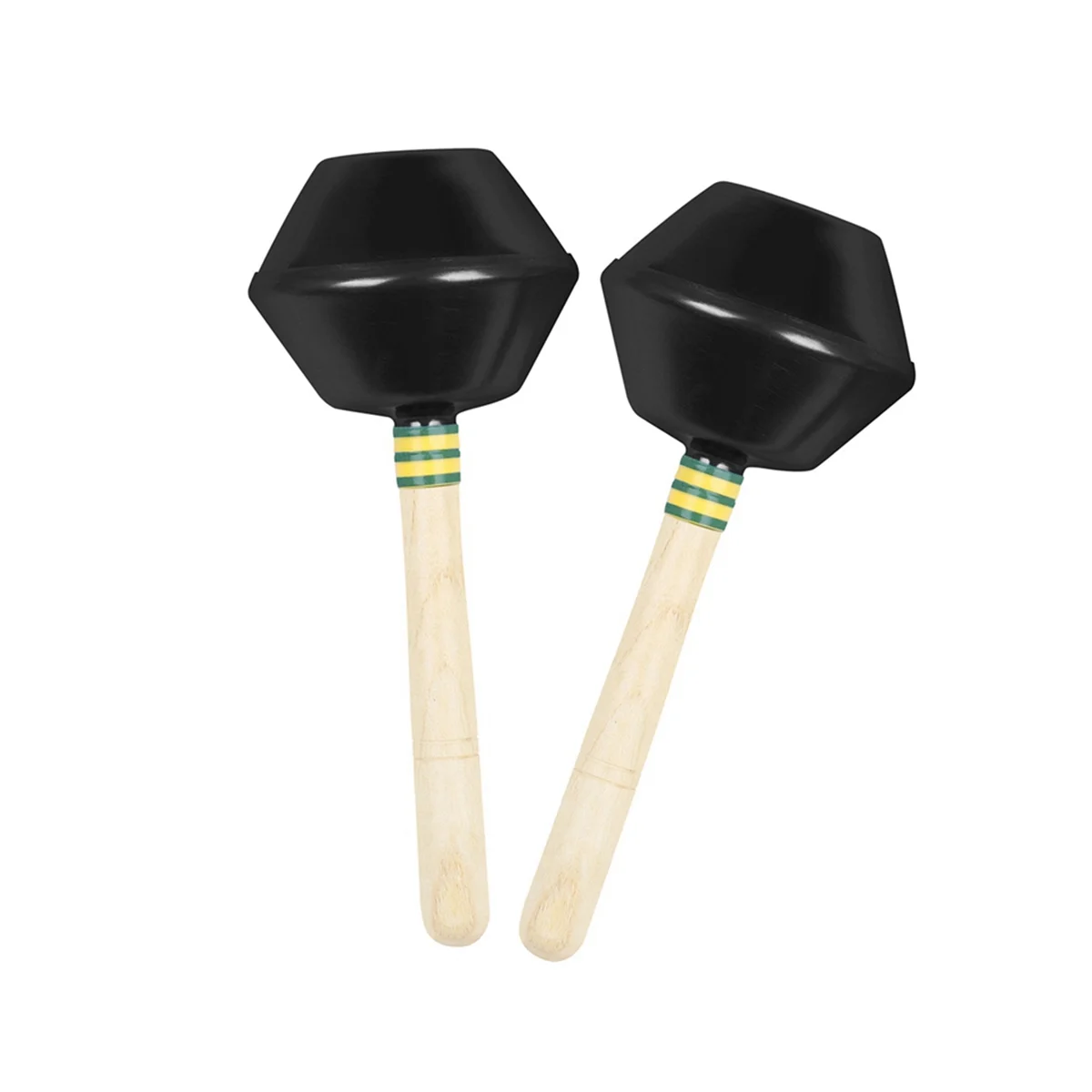 Orff areia martelo brinquedo para crianças, instrumento de percussão musical, chocalho brinquedos preto, 1 par