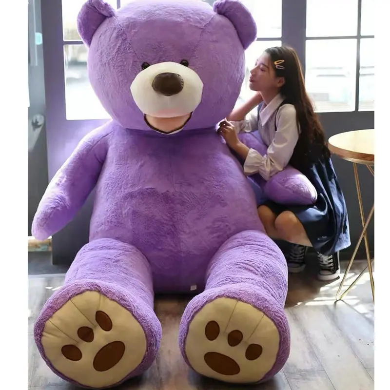 7 Colors 100-260cm Cheap Giant Unstuffed Empty Bear Skin Coat Soft Big Skin Shell Semi-Finished Plush Boys Girl Gift