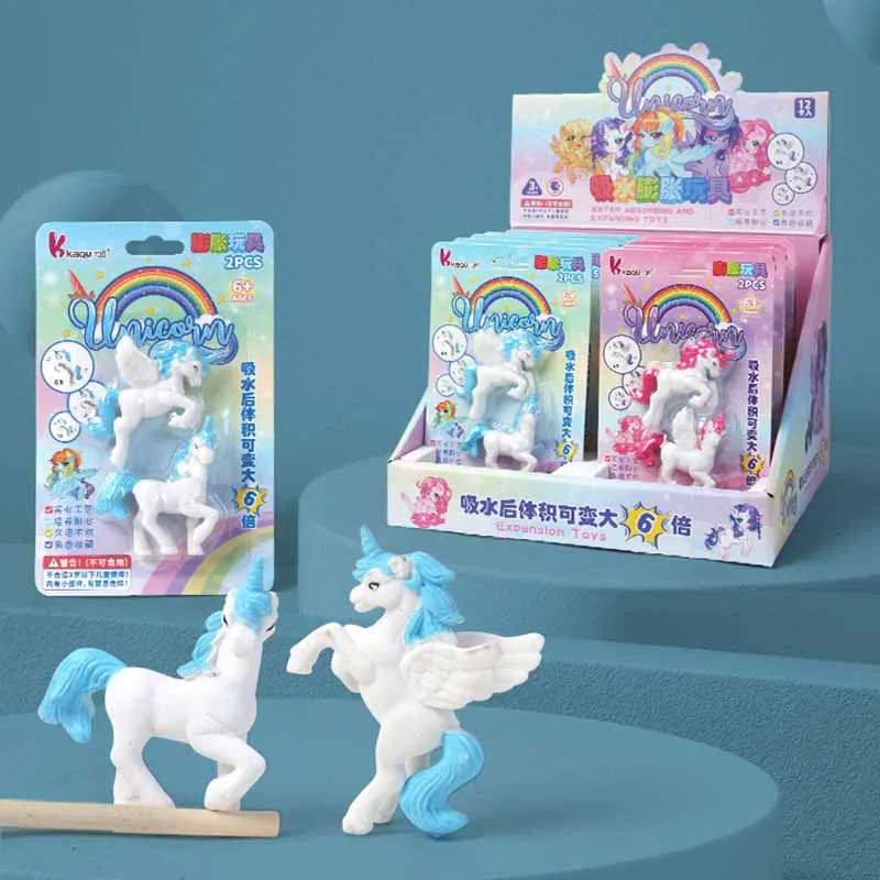 Creative And Interesting Observation Toys Cartoon Simulation Unicorns Can Be Soaked In Water To Expand Cute Animal Puzzle Toys