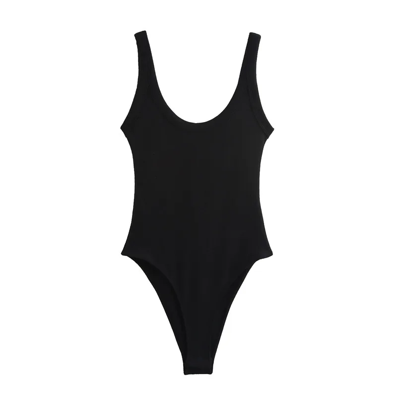 ملابس داخلية نحيفة مضلعة للنساء، رقبة دائرية، أشرطة، أزرار كبس، بدلات لعب نسائية، أزياء مثيرة #3