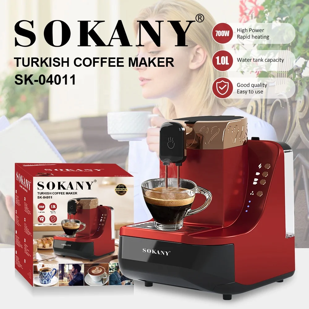 Sokany Turkish coffee maker High Quality Overheat protection function coffee machine Non-stick coffee maker sk-04010