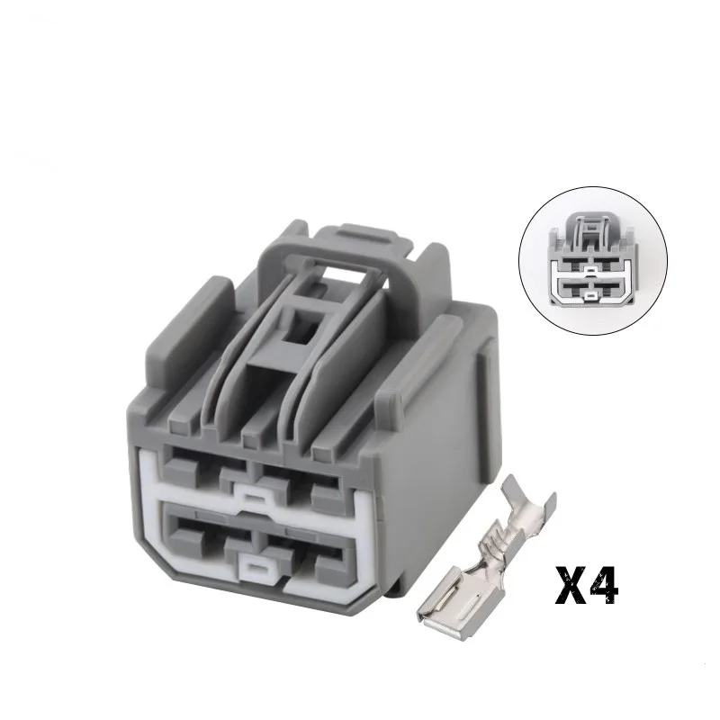 

4 Pin 6.3 Series High Current Wire Connector High-power Unsealed Wire Harness Socket 7283-6469-40 7282-6469-40 With terminals