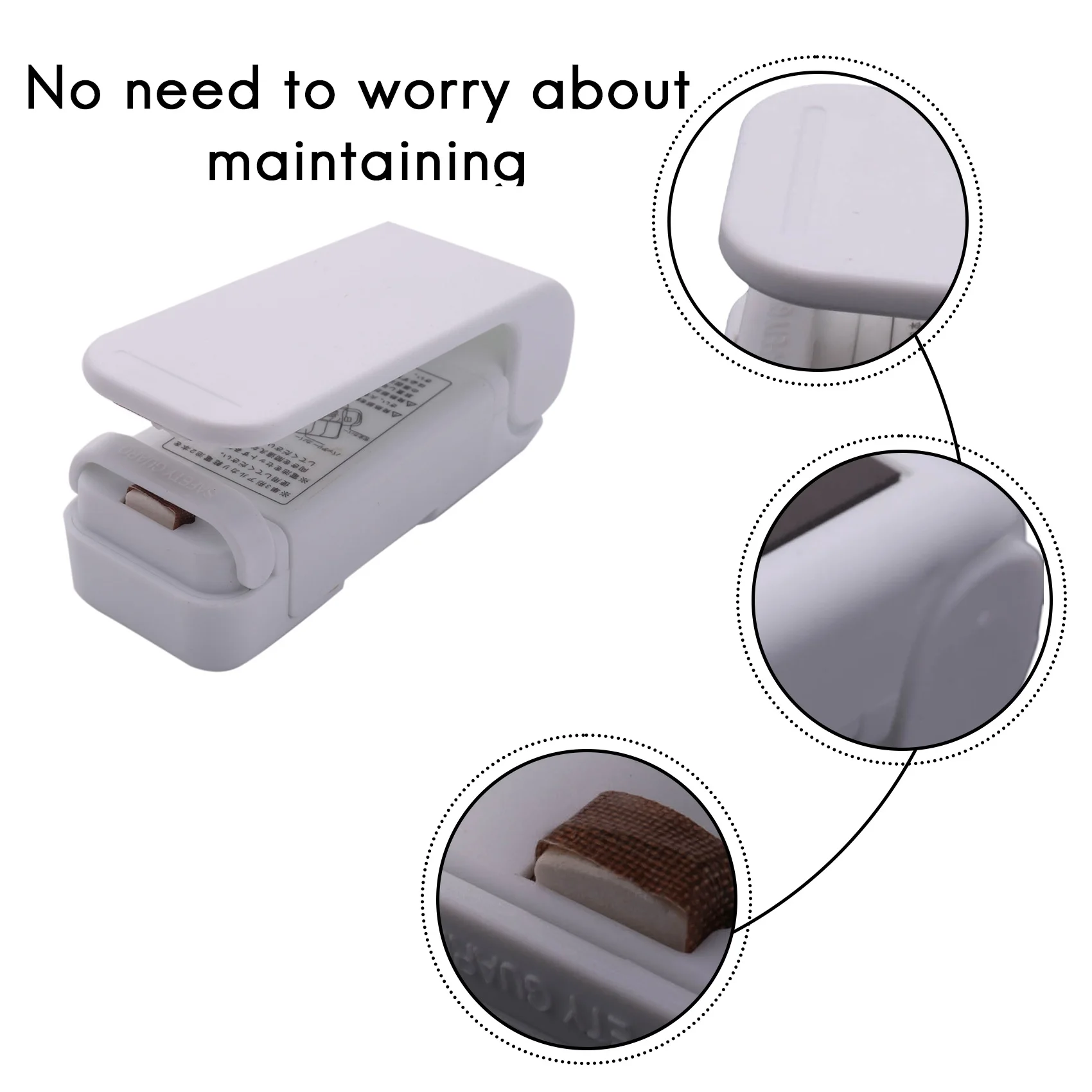 Sealer Plastic Package Storage Bag Mini Sealing Machine Handy Sticker and Seals for Food Snack Kitchen Accessories White