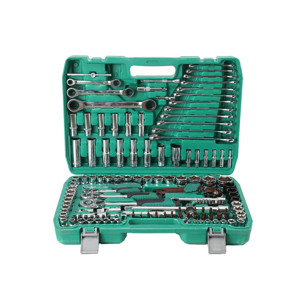 

151-Piece Auto Repair Set Industrial Grade Chrome Vanadium Steel Hex Socket Wrench Combination Home Car Repair Tool