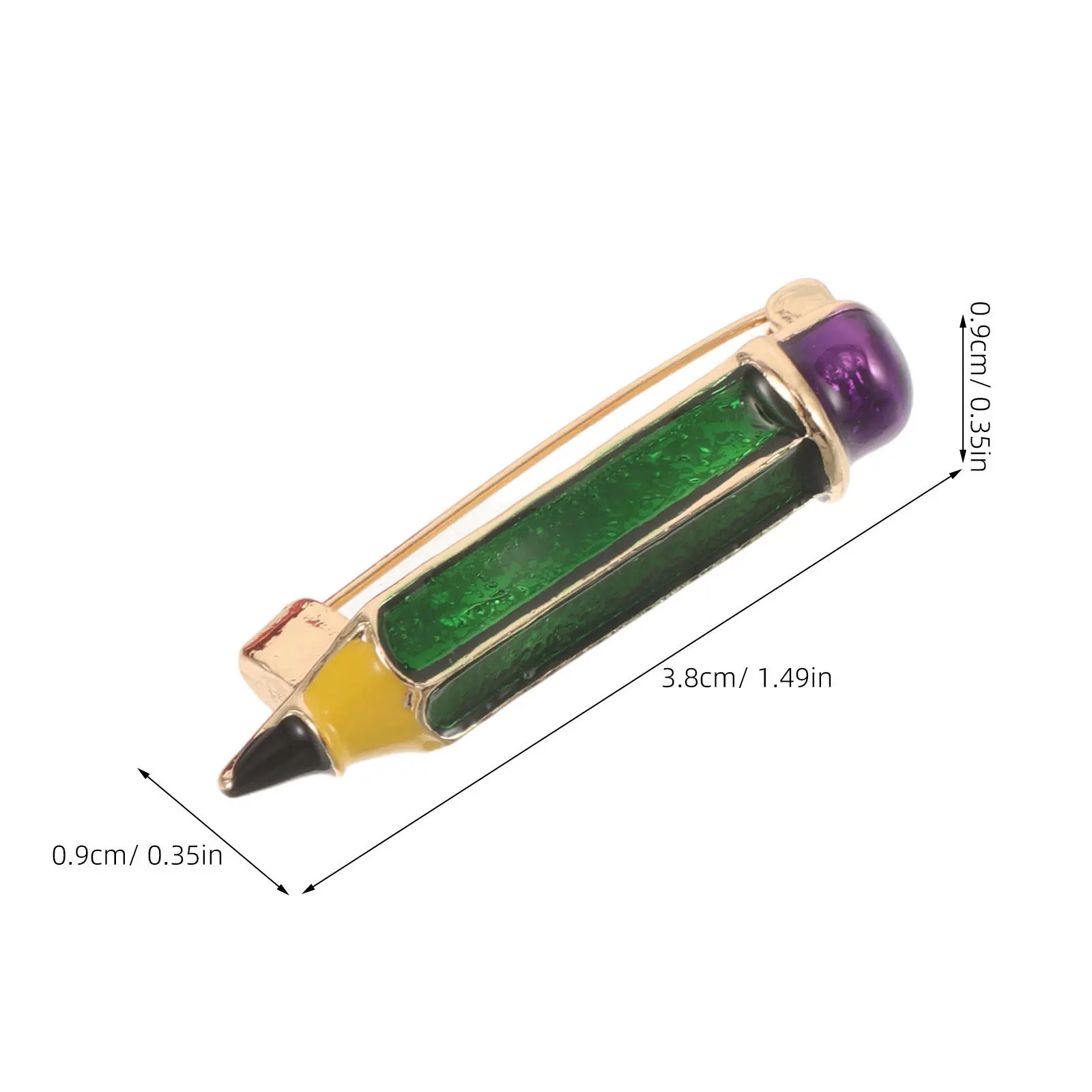 2Pcs Teacher Enamel Lapel Pins Alloy Pencil Brooches Decorative Teacher Accessories Back to School Gift Pins Teachers Brooches