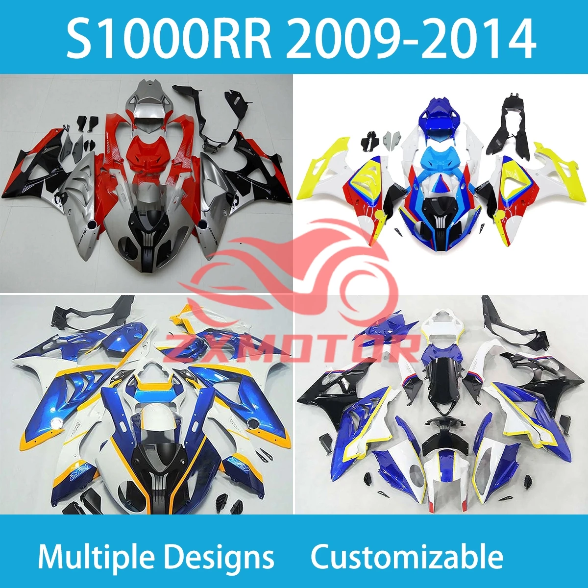 

Prime Fairing Kit S 1000RR 2009 2010 2011 2012 2013 2014 Aftermaket Motorcycle Fairings Injection Cowling for BMW S1000RR ZXMT