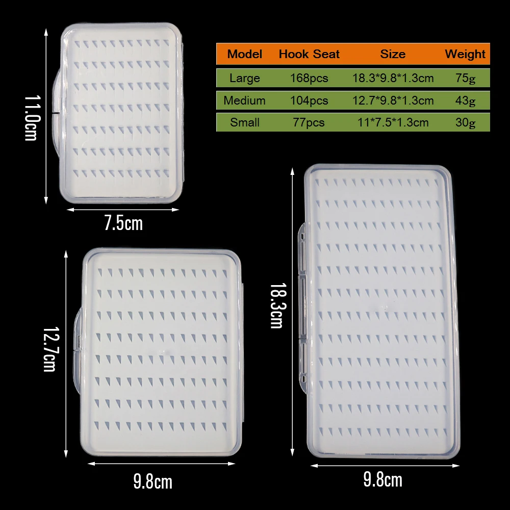 ICERIO Caja para moscas con espuma delgada - ninfas, tallas S/M/L - imagen 4