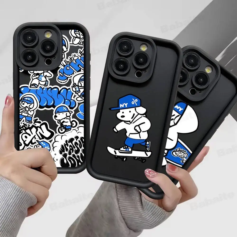 

John's Skateboard Dog Phone Case Silicone Phone Case For IPhone 17 Air 17 16 15 14 13 12 11 Plus Pro Max Shockproof Soft Cover