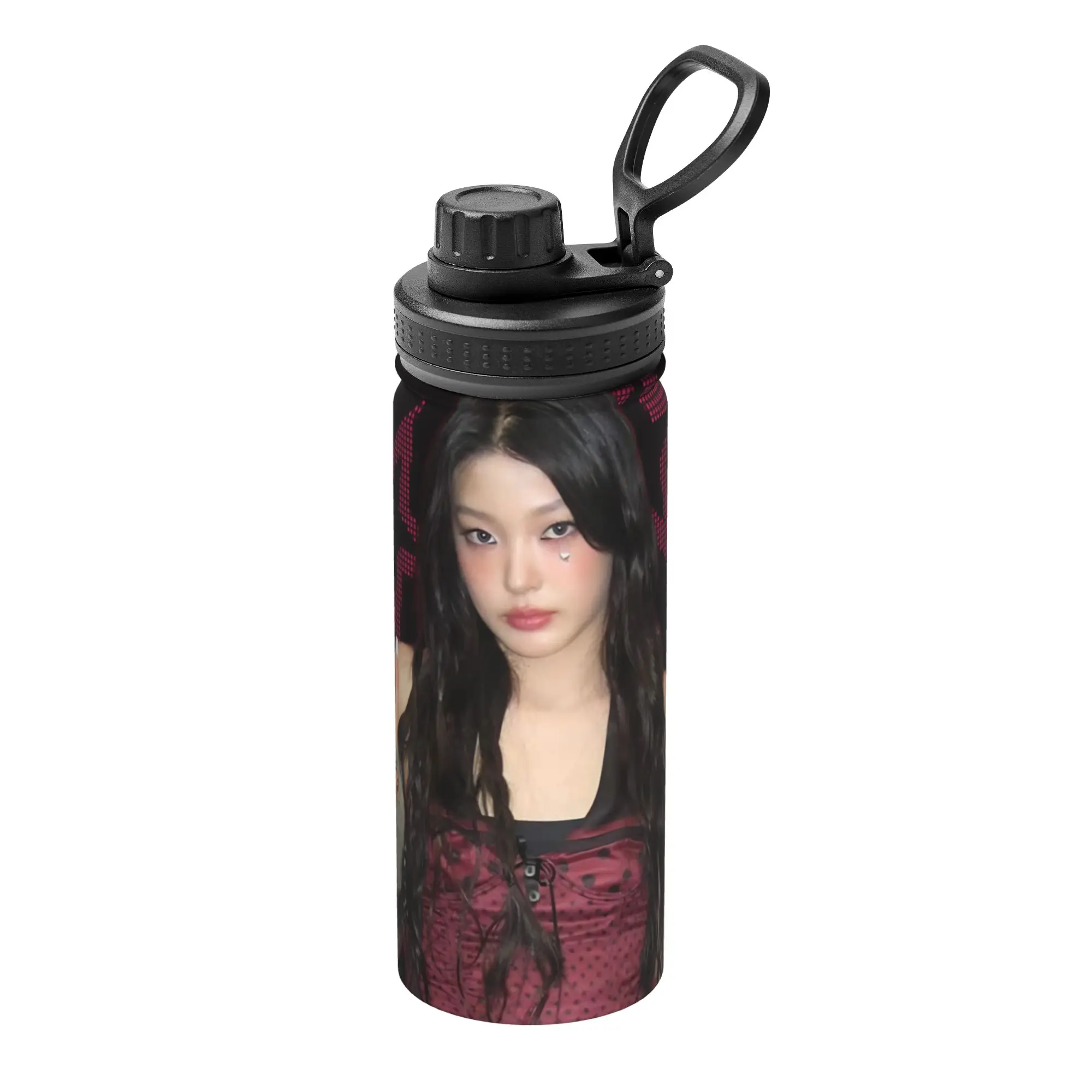 Katseyes Yoonchae Kpop Girl Group 18OZ Sports Insulated Kettle  Coffee Cups Stainless Steel Outdoor Mug Water Bottle