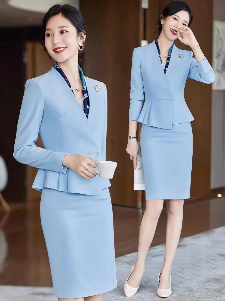 

Business Suit Women's Fashion High-End Tailored Suit Formal Clothes Workplace Slim-Fitting Work Clothes Suit Beauty Shop Ol Comm