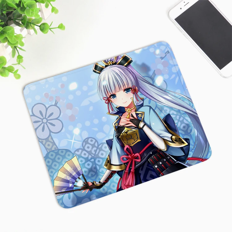 Anime Genshin Impact Yanfei Barbara Kamisato Ayaka Cosplay Gift Small mousepad placemat Office Wrist Rest Rubber Pad Gel Mouse