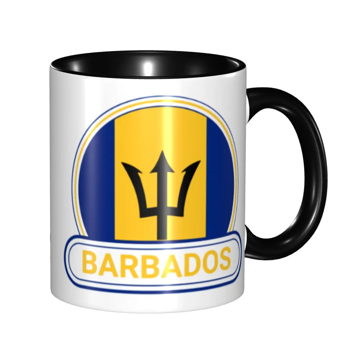 

Flag Of Barbados Coffee Mugs DIY Customized Ceramic Mug Cup Creative Gift