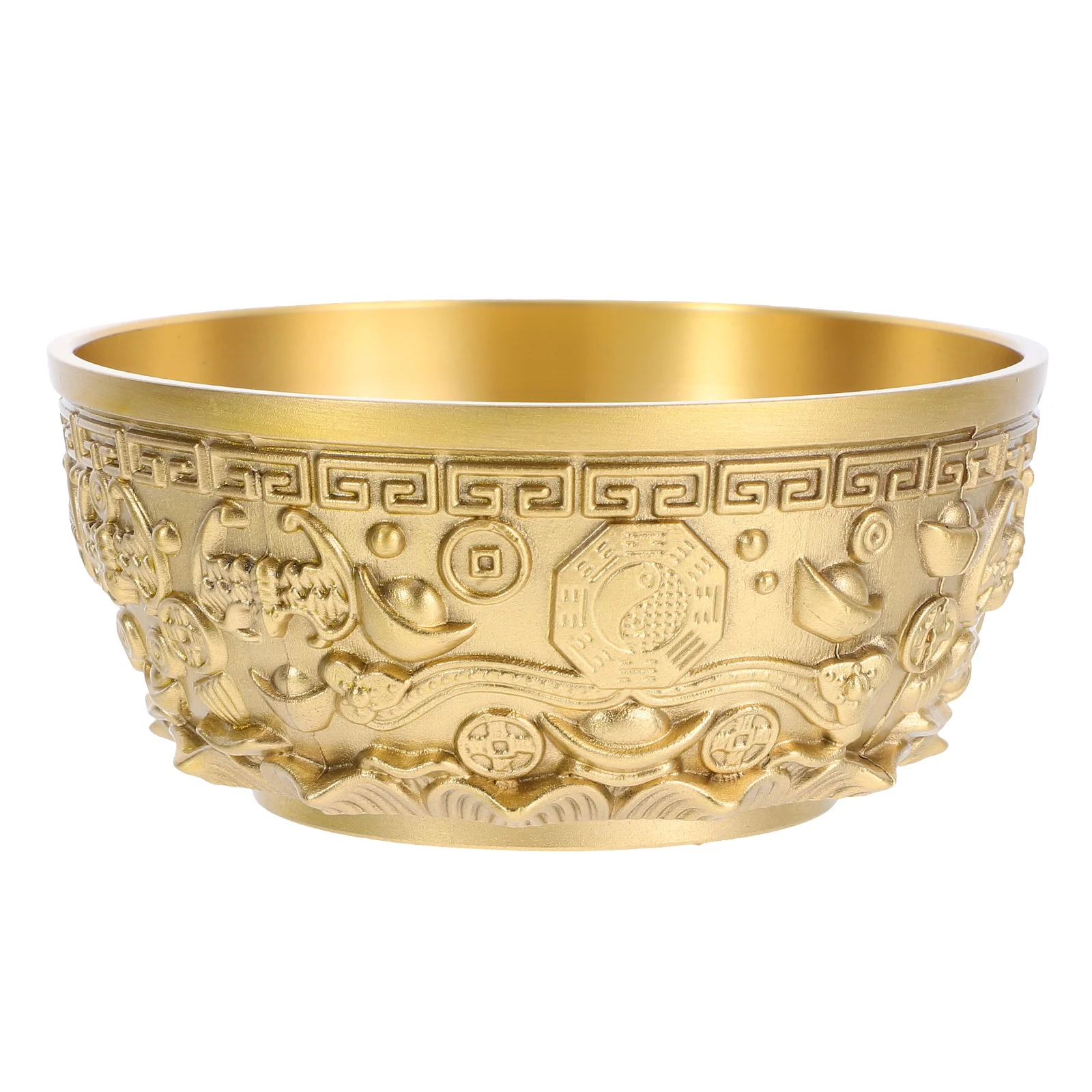 

Key Brass Cornucopia Table Decoration Decorative Fortune Basin Rice Tank Chinese Treasure Bowl Office