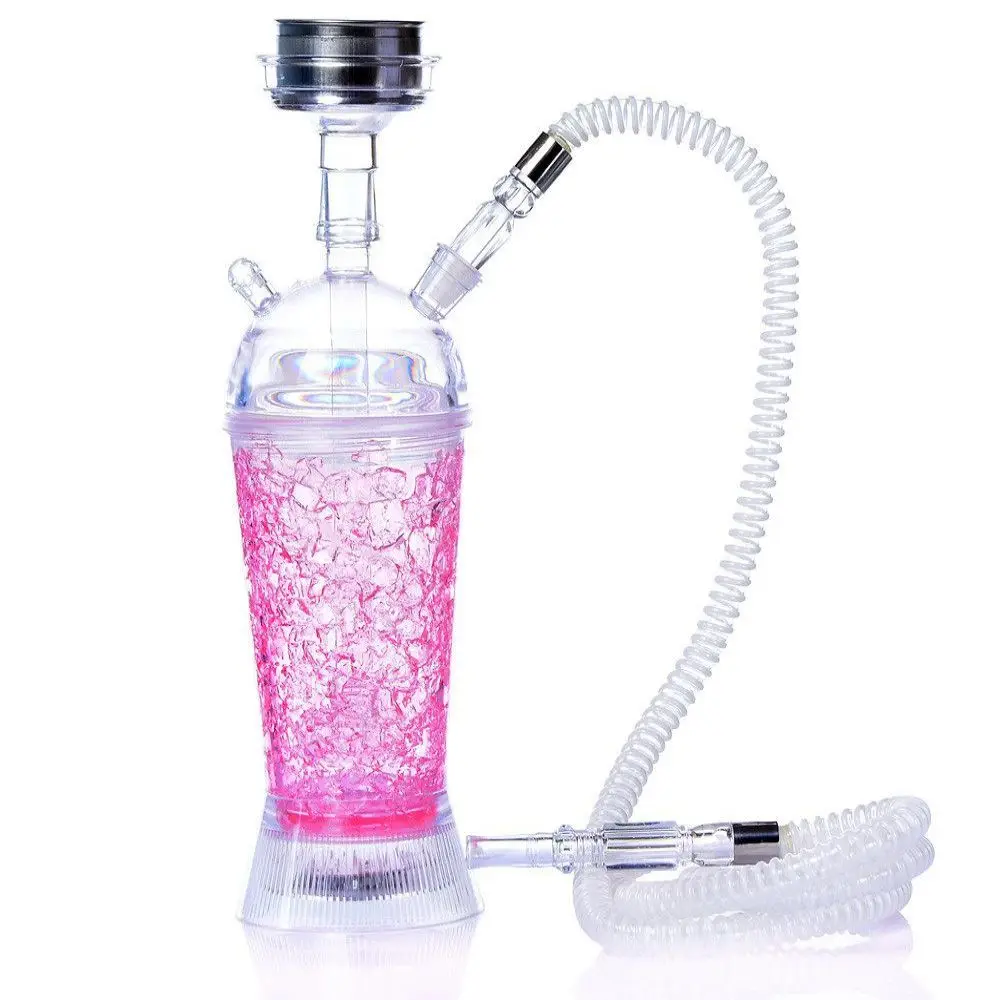 MERCURY Protable Led Hookah Set with Water Pipe Acrylic Tobacco Suit Narguile Shisha Completo Bottle Smoking Accessories