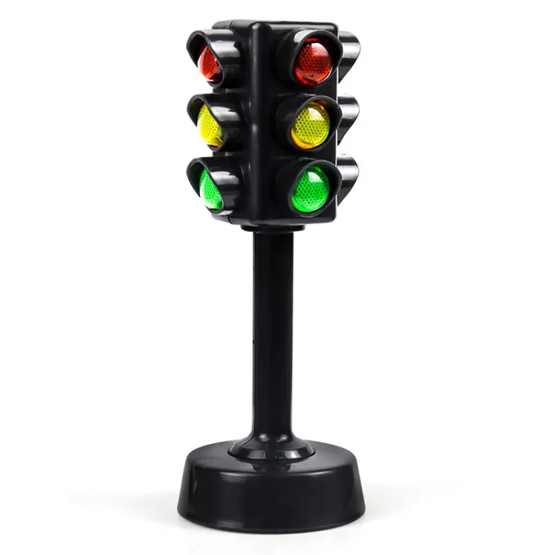 Simulated Two-Sided Traffic Lights Road Sign Lamp Crosswalk Signals with Base Early Learning Toys for Boys & Girls