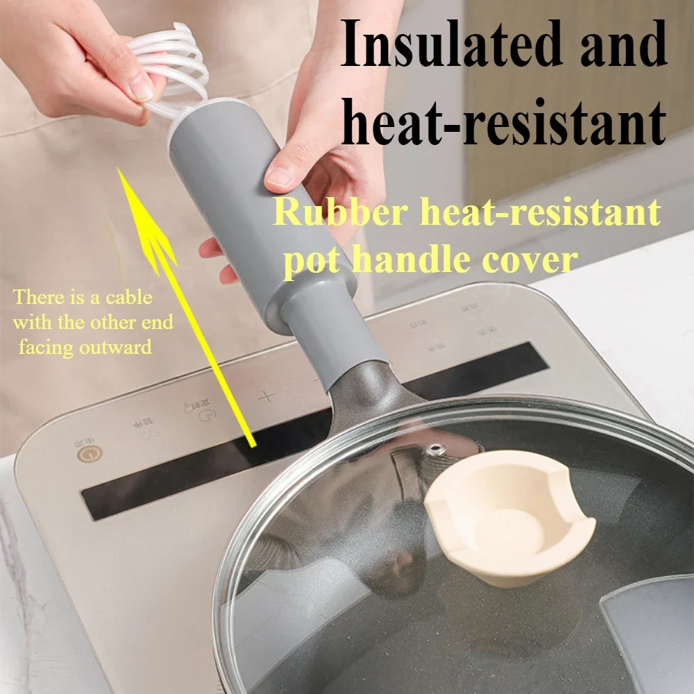 Soft Rubber Pot Handle Heat Resistant Cover Anti-scalding Protector Pan Handle Sleeve Frying Pan Sleeve Hot Handle Holder