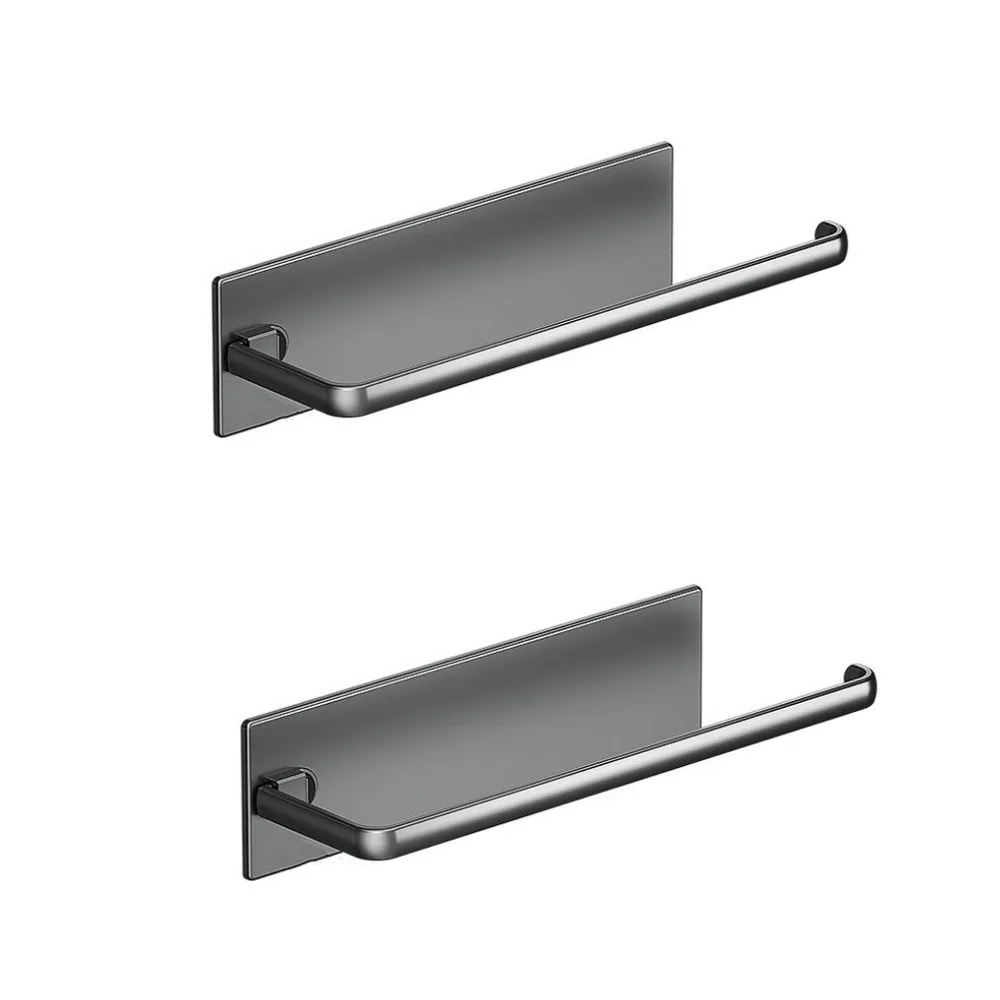 

Wall Mounted Magnetic Paper Towel Holder Space Saving Plastic Cling Film Storage Rack Punch Free Strong Magnet Backing