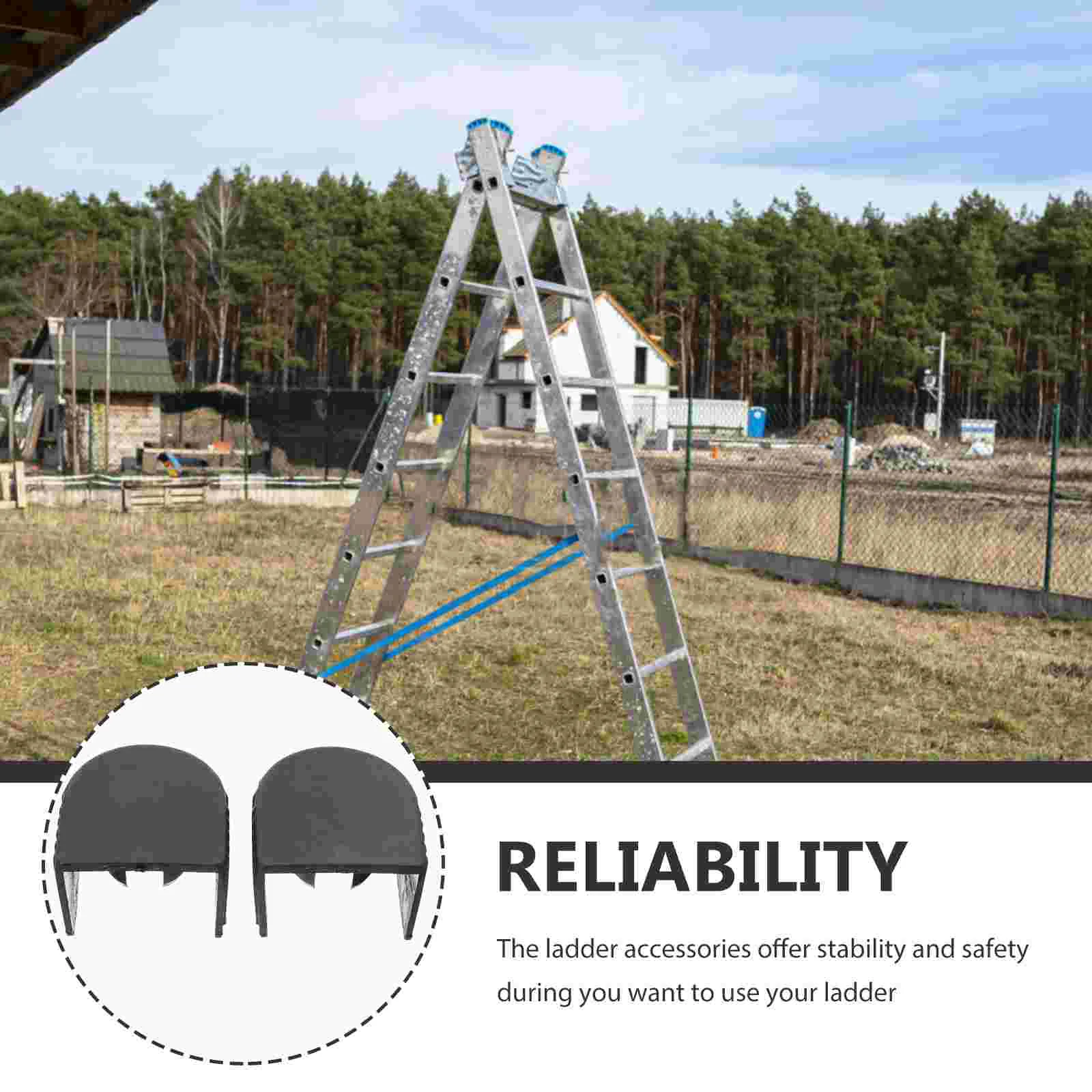 2 ชิ้น Telescopic Ladder ฝาครอบด้านบนขั้นตอนครอบคลุมหมวกหนา End หมวกพลาสติกสําหรับ Topper