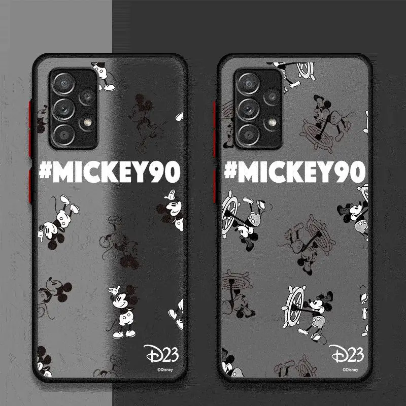 Disney Mickey Minnie Cute Case For Samsung Galaxy A54 A14 A52 A53 A34 A13 A51 A23 A71 A32 A21s A32 A13 Matte Hard Phone Coque