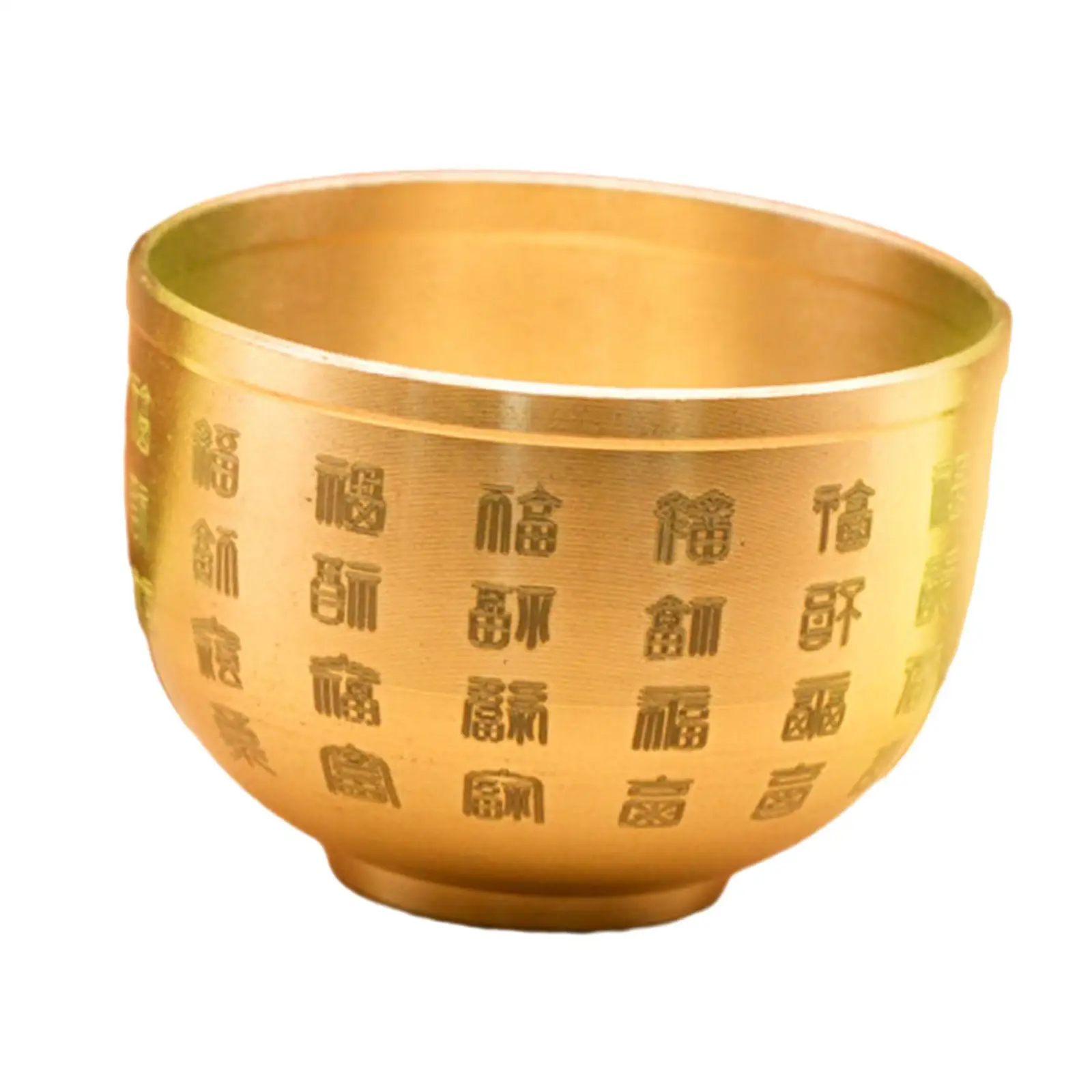 Treasure Basin Chinese Traditional Table Centerpiece Brass Feng Shui Bowl for Cornucopia Farmhouse Dining Room Good Lucky Hotel