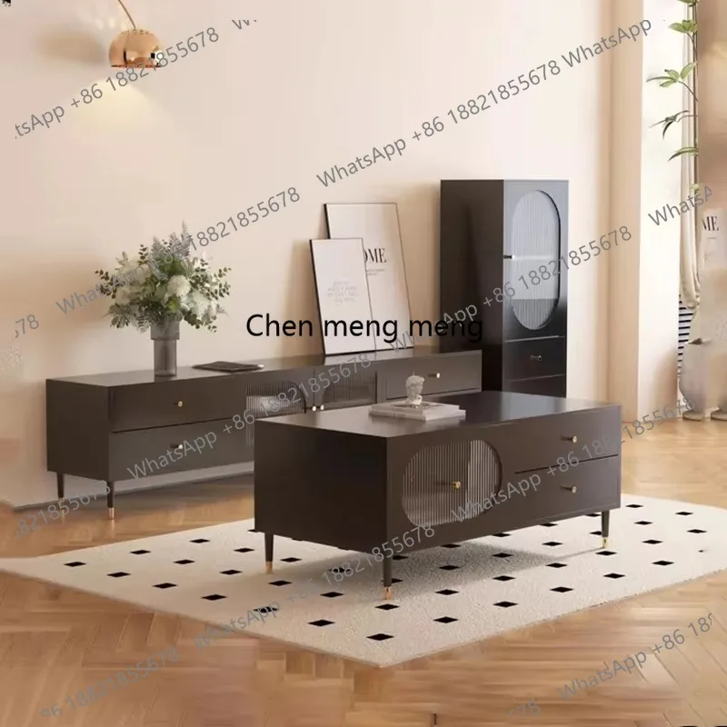 Black Simple Tv Stand Elegant Luxury Storage Glamour Display Cabinet Minimalist Simple Cassettiera Camera Da Letto Furniture