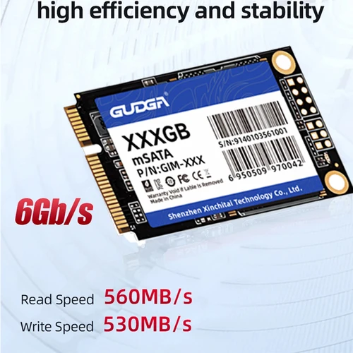Imagen 2 del producto GUAGA mSATA SSD 64GB 128GB 256GB SSD 6Gb/s Msata 512GB discos duros sólidos internos SATAIII disco duro SSD para HP portátil de escritorio