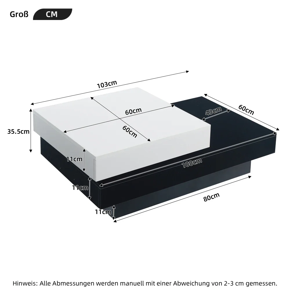 Moderner zylindrischer Couchtisch 360° ° Drehbare Wohnzimmermöbel mit einer Kapazität von 30 kg – Detail 20