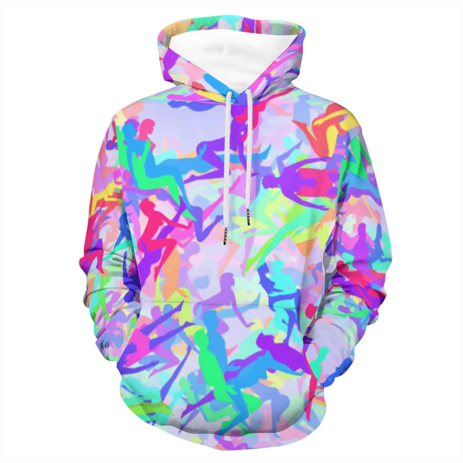 Men's Casual 3D Printing abstract Graphic Print Hoodies, Drawstring Comfortable Oversized Hooded Pullover Sweatshirt Autumn