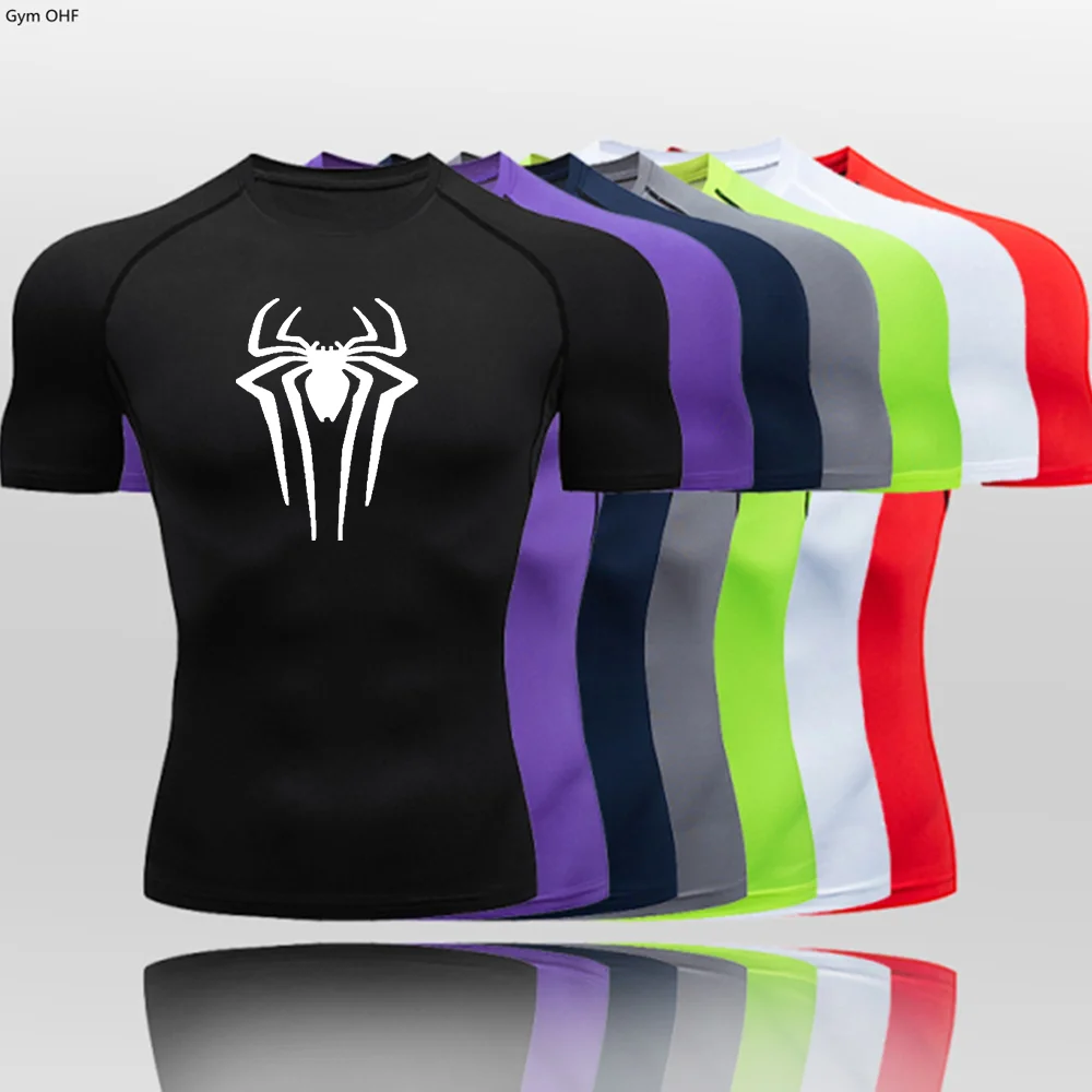 Camiseta de compresión para hombre, ropa deportiva para correr, culturismo, gimnasio, entrenamiento, chándal Rashguard, novedad de 2099