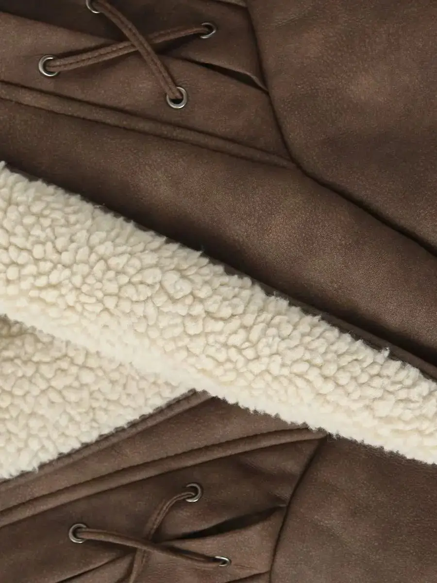 เสื้อแจ็คเก็ตหนังผู้หญิง พร้อมเข็มขัด เสื้อโค้ทขนสัตว์ แฟชั่นสตรีทแวร์ เสื้อคลุมสีพื้น เสื้อแจ็คเก็ตผู้หญิงสุดหรู แจ็คเก็ตหนังสำหรับผู้หญิง