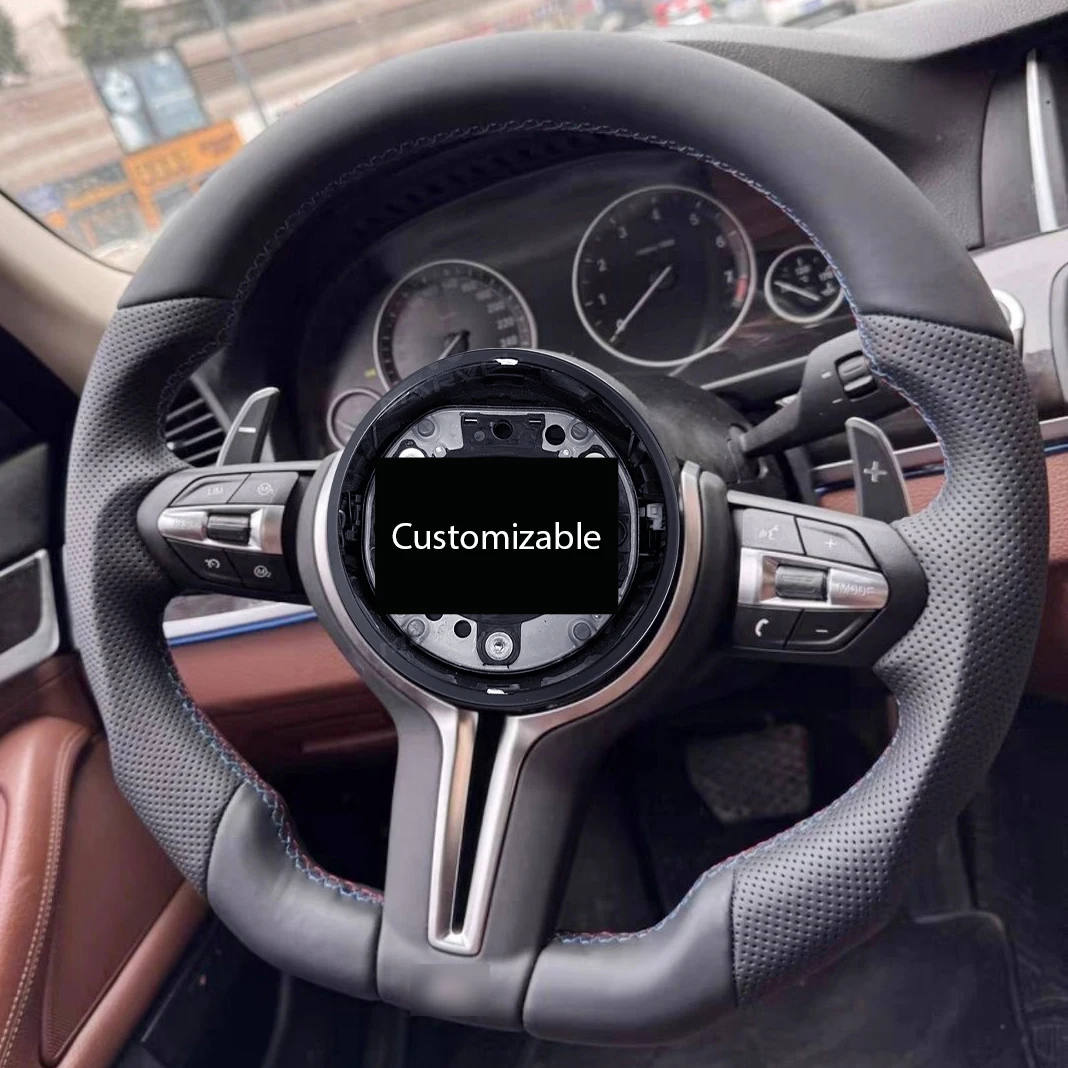 OEM عجلة القيادة ترقية ل F10 F20 F80 F90 F13 E46 M3 E90 E92 E87 E82 E88 F30 M5 الرياضة مخصص D شكل الجلود فولان #4