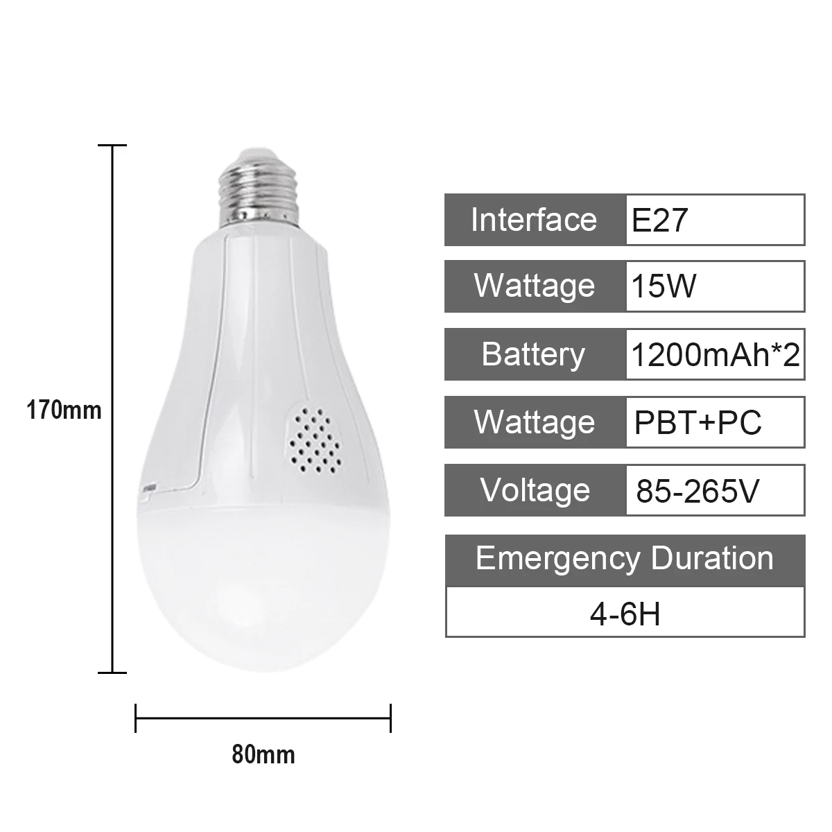 Led Bulb E27 15w With Hook Emergency Bulbs Portable 110v/220v Cold Light Rechargeable For Room Decoration For Home Energy Saving