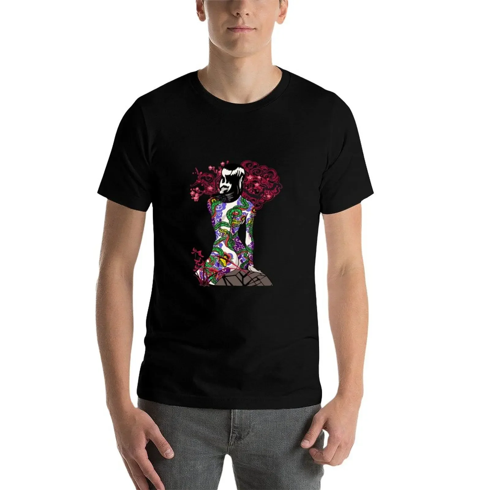 T-shirt graphique à défilement Ninja pour hommes, chemises graphiques, chemise microscopique, pas cher, MT