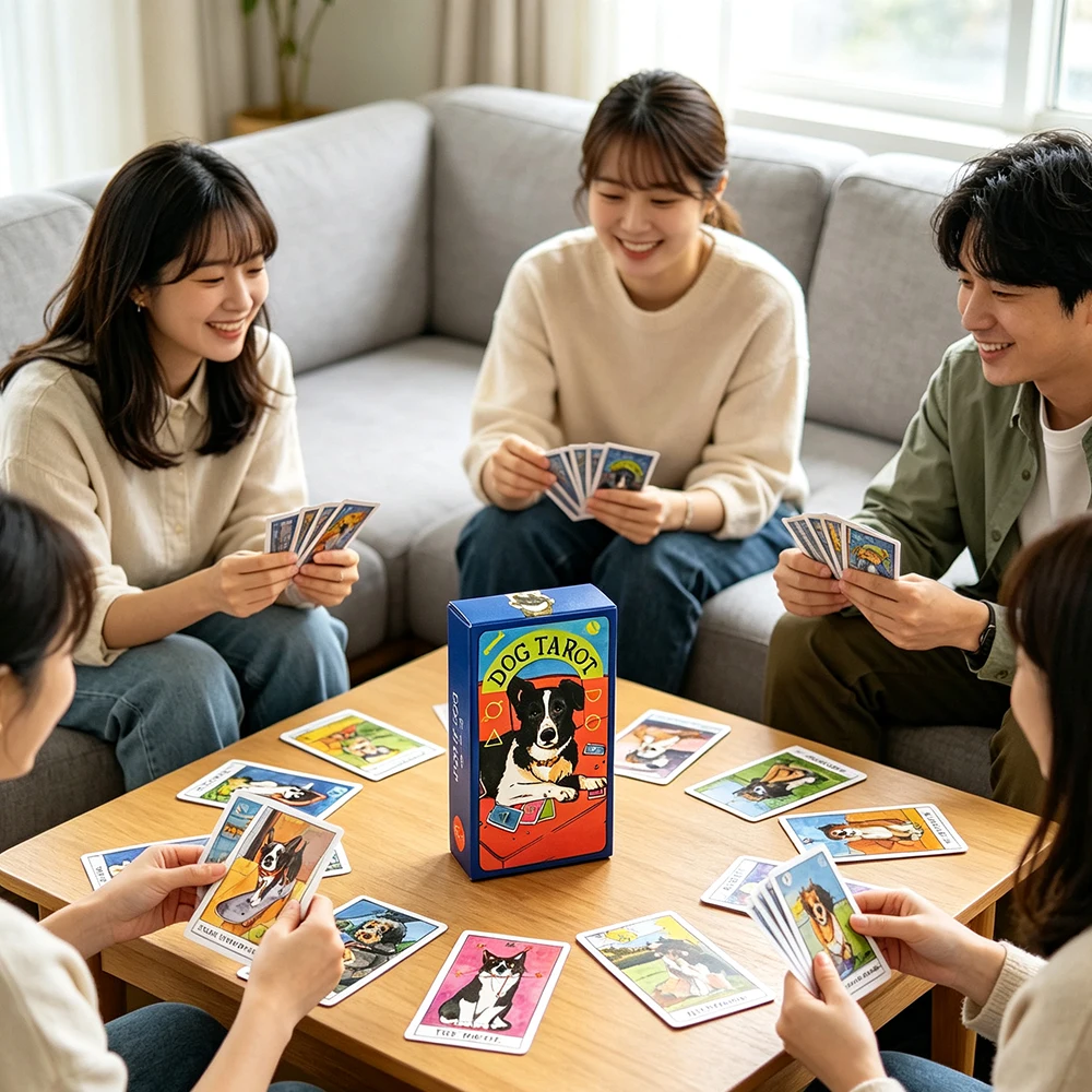 Dog Tarot Cards Cute Dog Theme - đánh giá và giá Board Game Oracle