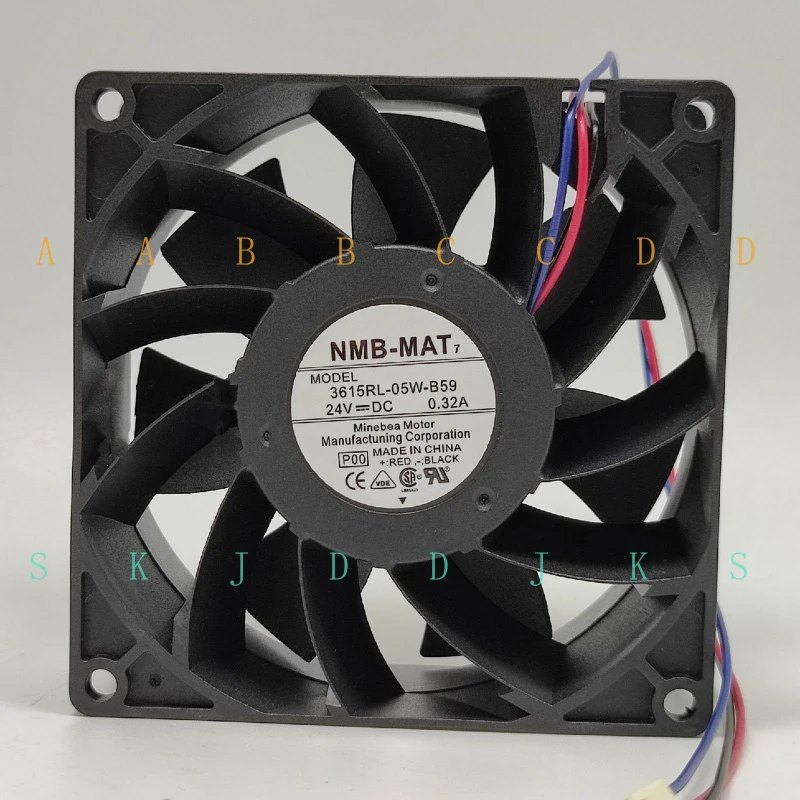 

M New NMB-MAT 3615RL-05W-B59 24V 0.32A 3-Wire Cooling Fan