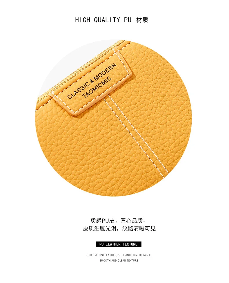 NewFashionable Compact Ladies Wallet Zipper Two-Fold Money Clip Korean Style Multifunctional Coin Purse Simple Design