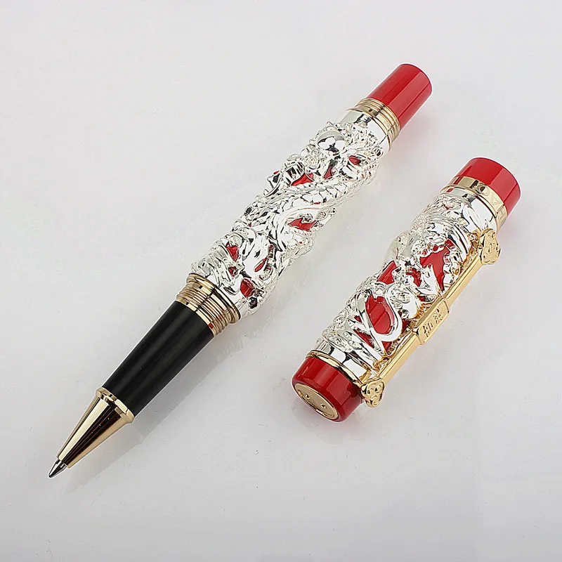 Jinhao Ballpoint Pen Luxury Rollerball for Writing Dragon and Phoenix 0.7mm Nib Heavy Gift Business Office Supplies