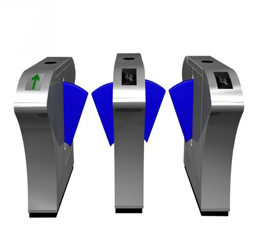 

Flap Barrier Turnstile with RFID Card 304 Stainless Steel 550mm Passage Width Automatic Entrance and Exit Retractable