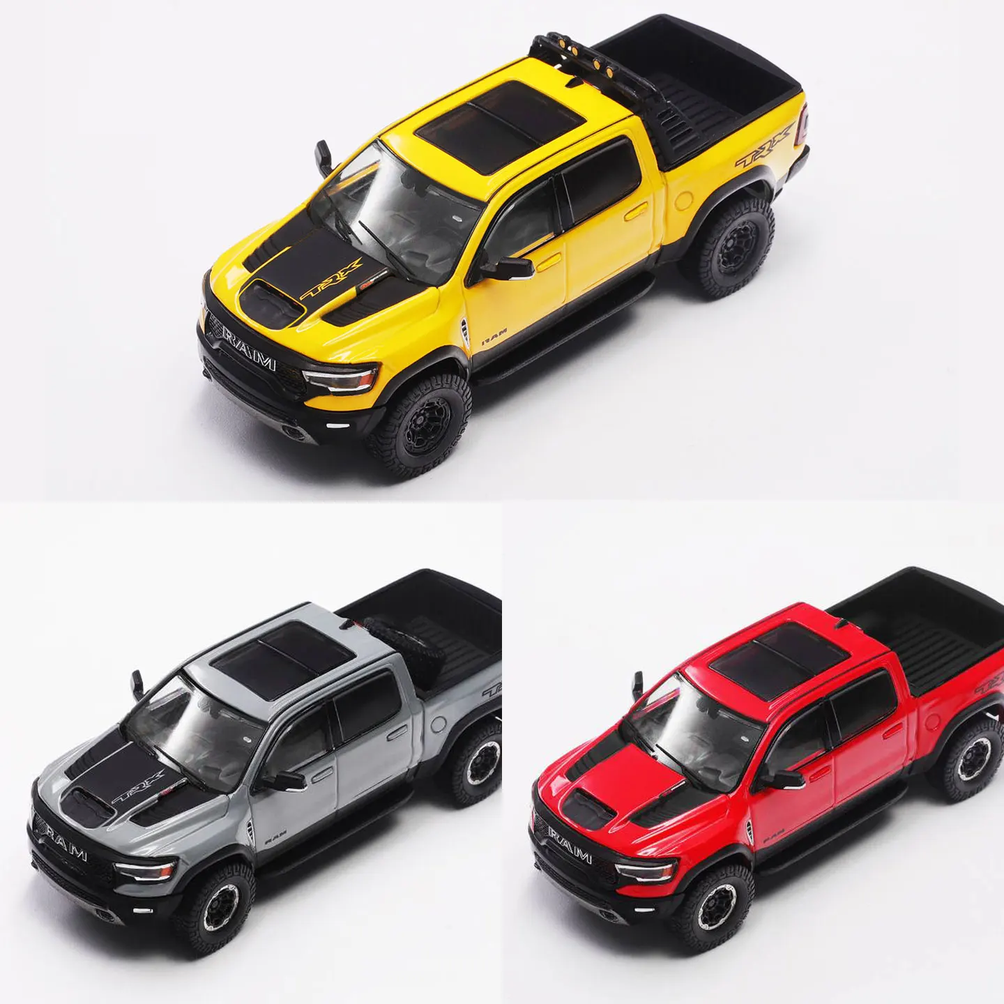 SHADOW GCD 1:64 RAM TRX T-Rex Pickup Offroad-Modellauto aus Legierung